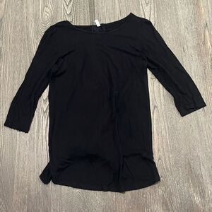 Acting Pro Blouse Pullover 3/4 Sleeve Lace Ruffled Back Size L